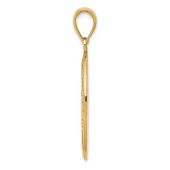 14K Yellow Gold Saint Christopher Medal Pendant