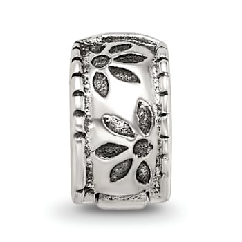 Sterling Silver Floral Clip Bead