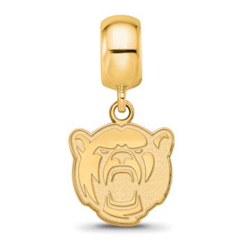 14K Yellow Gold Over Sterling Silver LogoArt Baylor University Small
Dangle Bead