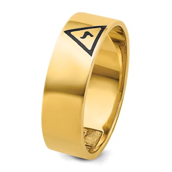 10K Yellow Gold Men's Enameled 14th Degree Grand Elect Masonic Ring