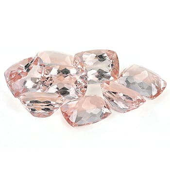 Morganite 7x5mm Cushion Set of 8 7.12ctw