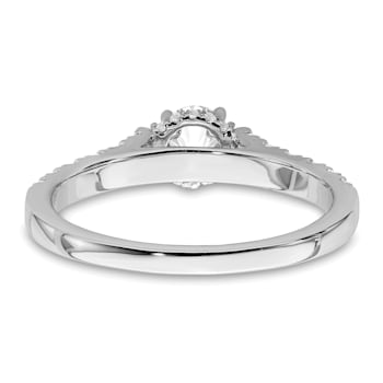 Rhodium Over 14K White Gold Lab Grown Diamond VS/SI GH, Complete
Engagement Ring 0.88ctw