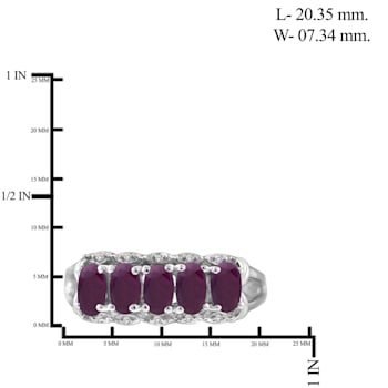 Red Ruby Rhodium Over Sterling Silver Ring 1.63ctw