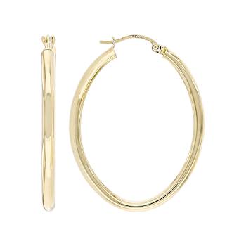 Large Hoop Earrings In 14K Gold