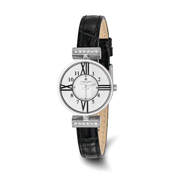 Ladies Charles Hubert Stainless Steel White Dial Watch