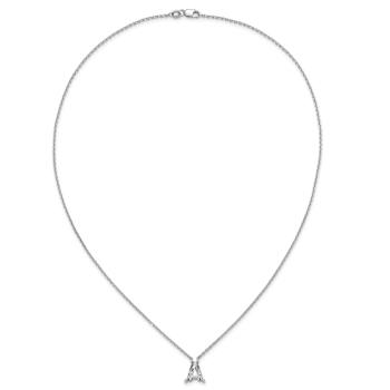 White Lab-Grown Diamond F VS 14K White Gold "A" Initial
Necklace 2.00ct