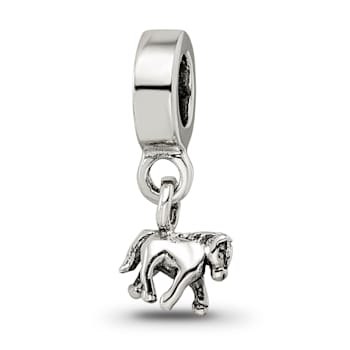 Sterling Silver Pony Dangle Bead