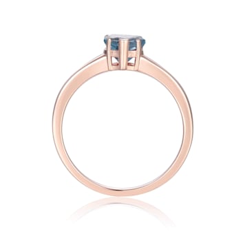 London Blue Topaz Heart Shape 14K Rose Gold Over Sterling Silver
Solitaire Ring