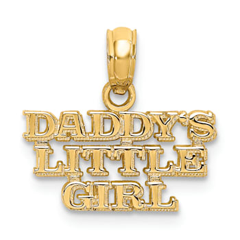 10K Yellow Gold DADDYS LITTLE GIRL Charm