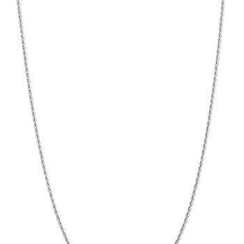 Rhodium Over 14k White Gold 2mm Solid Diamond-cut Quadruple Rope 30 Inch Chain