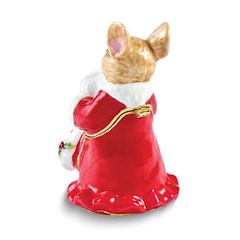 AMELIA Christmas Mouse Trinket Box