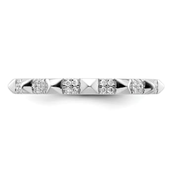 14K White Gold Stackable Expressions Diamond Ring 0.128ctw