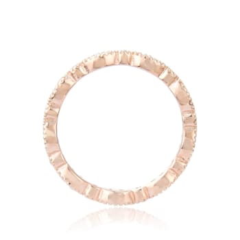White Sapphire 14K Rose Gold Over Sterling Silver Eternity Band Ring, 0.27ctw