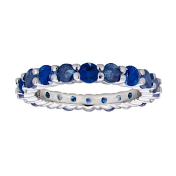 2.85ctw Sapphire Eternity Band Ring in 14k White Gold