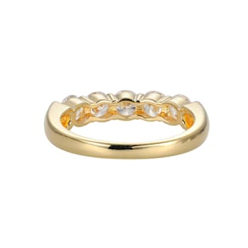White Cubic Zirconia 18k Yellow Gold Over Sterling Silver Ring 2.03ctw