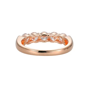 White Cubic Zirconia 18k Rose Gold Over Sterling Silver Ring 2.03ctw