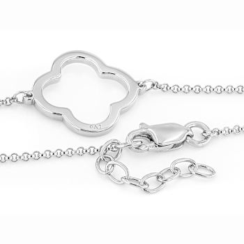 Clover Station Bracelet In Sterling Silver