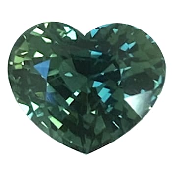 Green Sapphire Unheated  6.8x8mm Heart Shape 2.16ct