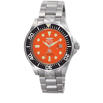 Invicta Pro Diver 47mm Orange Dial Stainless Steel Band Automatic Watch