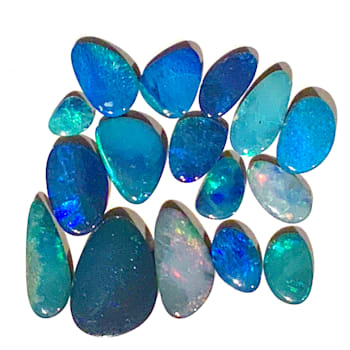 Opal on Ironstone Free-Form Doublet Set of 16 12.50ctw