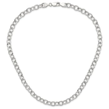 Sterling Silver Cable 6.75mm Necklace