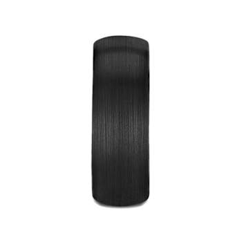 RAIDER Domed Brush Finished Black Tungsten Wedding Band 8mm