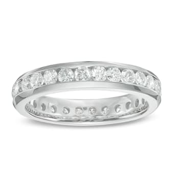 1.00ctw Channel Set Diamond Eternity Wedding Band Ring in 14k White Gold