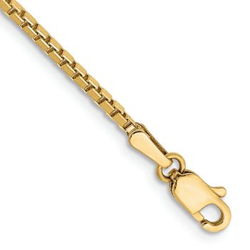 10k Yellow Gold 1.5mm Box Link Bracelet
