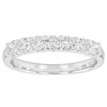 Lab-Grown Diamond Band Ring In Sterling Silver 0.60ctw