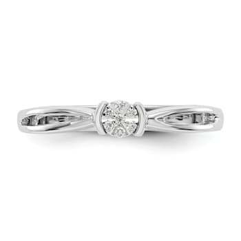 Rhodium Over 14K White Gold First Promise Diamond Promise/Engagement Ring