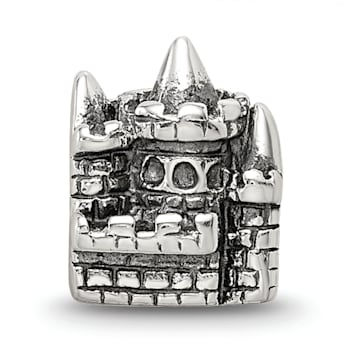 Sterling Silver Castle Bead