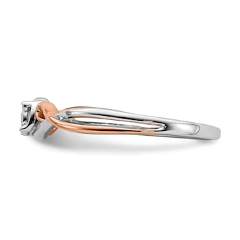 14K Two-tone White and Rose Gold First Promise 1/20 ct. Diamond
Promise/Engagement Ring 0.05ctw