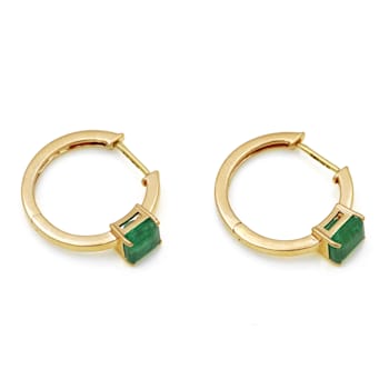 2.24 Ctw Emerald Earring in 14K YG