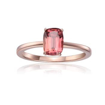 Rectangular Cushion Pink Tourmaline 14K Rose Gold Over Sterling Silver
Solitaire Ring, 0.85ct