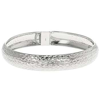 Diamond-Cut Bangle Bracelet In Sterling Silver