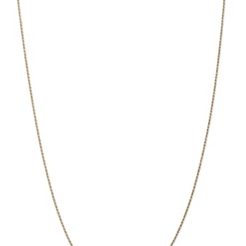14k Yellow Gold 1.15mm Solid Diamond-Cut Rope 16 Inch Chain