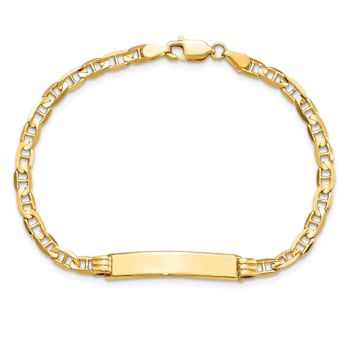 10k Yellow Gold Mariner Link ID Bracelet