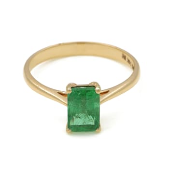 1.29 Ctw Emerald Ring in 14K YG