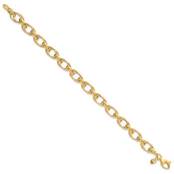 14K Yellow Gold Polished Fancy Bracelet