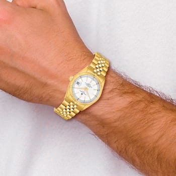 Mens Charles Hubert IP-plated Off-white Dial Watch