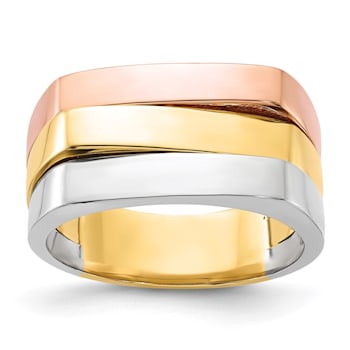 14K Contemporary Flat Top Band
