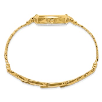 Ladies Charles Hubert Gold-finish Gold Dial Chain Bracelet Watch
