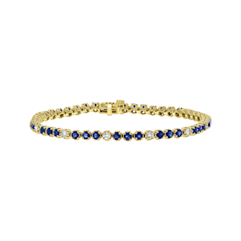3.09ctw Sapphire and Diamond in 14k Yellow Gold