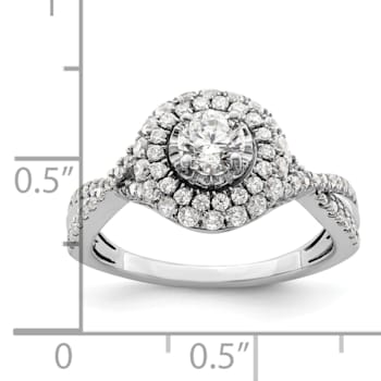Rhodium Over 14K White Gold Eternal Promise Lab Grown Diamond Halo
Complete Ring 1.008ctw
