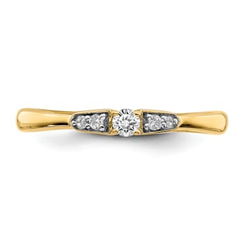 14K Yellow Gold First Promise Diamond Promise/Engagement Ring 0.12ctw