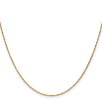 14k Yellow Gold 1mm Cable Chain 16 Inches