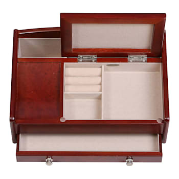 Mele and Co Davin Men’s Dresser Valet Wooden Jewelry Box