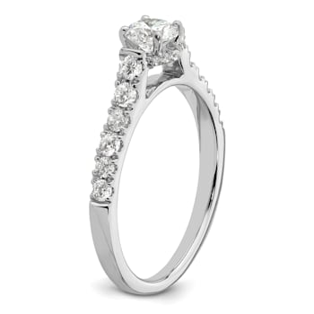 Rhodium Over 14K White Gold Lab Grown Diamond VS/SI GH, Complete
Engagement Ring 0.88ctw