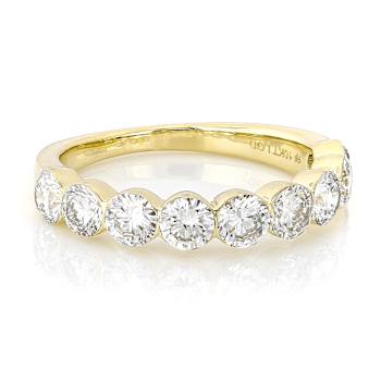 Polished Lab-Grown Diamond Floating Diamond Band Ring In 10K Gold
