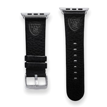 Gametime Las Vegas Raiders Leather Band fits Apple Watch (42/44mm S/M
Black). Watch not included.